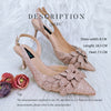 Elegant And Sexy Peach Color High Heels Shoes And Bag With Rhinestone Embellished Toe Is Comfortable Women's Shoes For Party