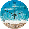 Funny Frog Acrylic Wall Clock Beach Starfish Record Marble Cat Retro Wall Decoration Clocks for Living Room Bedroom Office Home