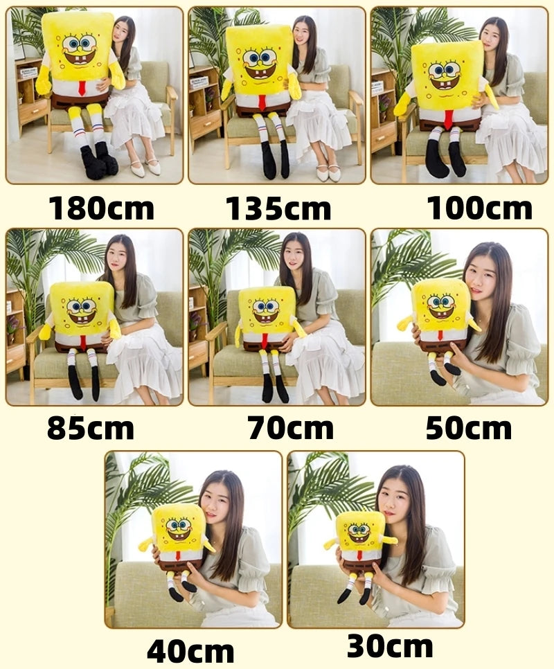 Big Size Cute SpongeBob Patrick Star Plush Toy Very Soft Hug Pillow Stuffed Cartoon Anime Plushies Kawaii Doll Xmas Gifts