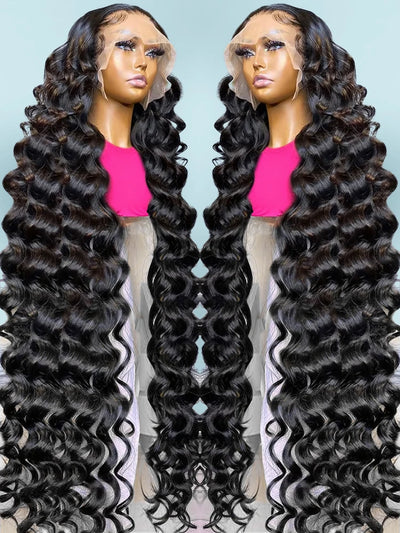 30 40 Inch Loose Deep Wave 13x6 HD Lace Frontal Human Hair Wig Brazilian 13x4 Curly Human Hair Lace Front Wigs Pre Plucked 250%