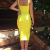 New 2024 Women Sexy Celebrity Midi Red White HL Elastic Bandage Dress Spaghetti Strap Club Bodycon Party Dress Wholesale HL434