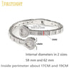 2025 New Iced Out Bling Opened Heart Zircon Charm Bracelet Rectangle AAA CZ Hearts Bangle For Men Women Hiphop Luxury Jewelry