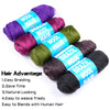 4 Pack Brazilian Wool Hair Synthetic Crochet Hair Extensions for Women African Hair Yarn for Braiding Senegalese Twist Fake Hair