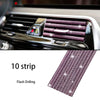 10Pcs Diamond Car Air Conditioner Outlet Strip Drill U Shape Rhinestone Clip Decoration Shiny Crystal Trim Strip Car Accessories