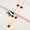 Stainless Steel Non Fading Minimalist Creative Plant Live Leaf Petal Flower Pendant Necklace Earrings Bracelet Jewelry Set