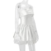 Elegant Strapless Corset Short Dress Off Shoulder Shiny Dresses Sparkly Backless Robe Ball Gown Birthday Evening Party Cocktail