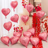 60-5PCS Red Heart Foil Balloons Inflatable Helium Balloon DIY Birthday Party Ornaments For Valentine's Day Wedding Party Gifts