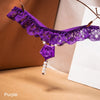 New Pearls Rose Embellishment Thong Embroidery Panries Women's Sexy Ultra-thin G-string Low-waist Beaded Temptation Underwear