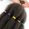 Afro Kinky Curly Hair Bulk Synthetic 12inch Ombre Marley Twists Braiding Hair #1B 4 27 30 33 99J Green Ombre Purple Brown Colors