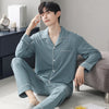 Autumn Pajamas Sets Men Long Sleeve Modal Cotton Thin Teenage Boys' Large Size Spring Outwear Home Cloth Suit Sleepwear Male