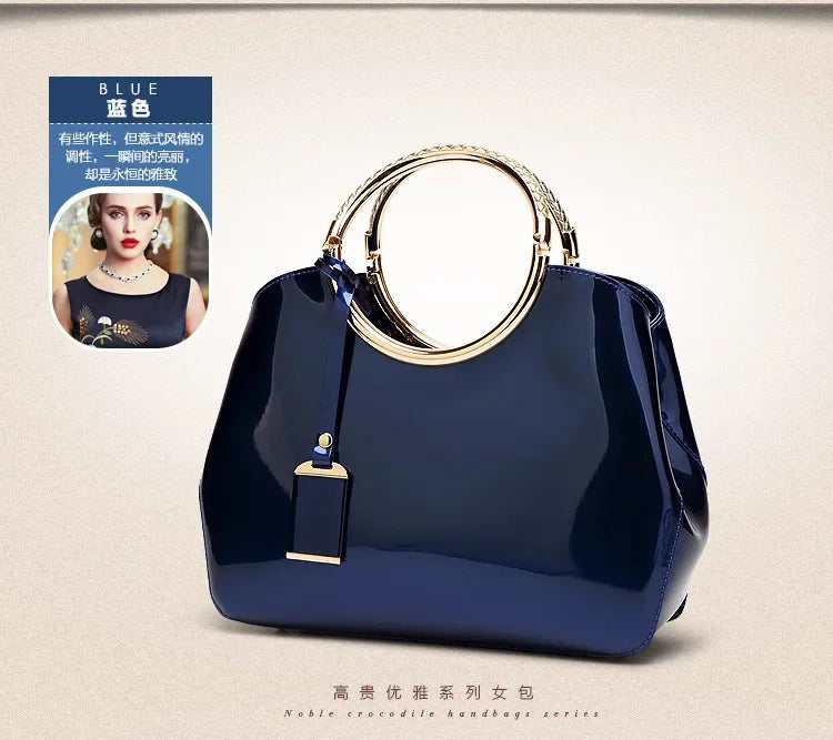 New European and American Fashion Foreign Trade Women'sShoulder Wedding Bag with Bright Surface Shoulder Handheld Bride Bag