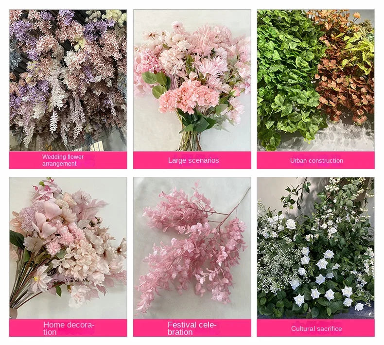 41CM 7 Forks Silk Screen Diamond Rose Artificial Flower Wedding  Living Room Decoration Road Guide Bouquet, Artificial Flower