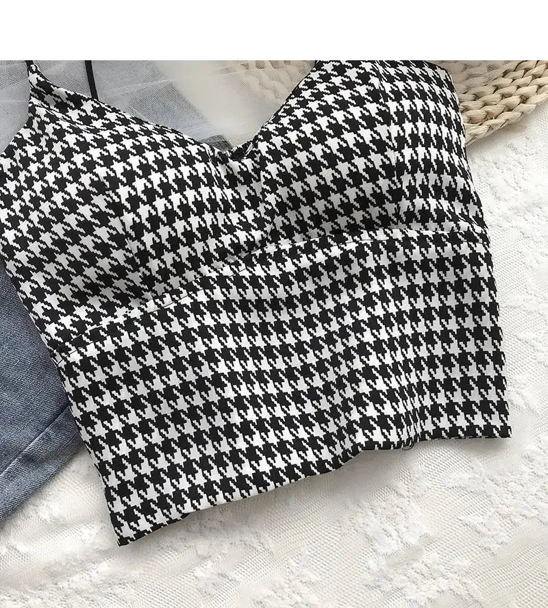 Crop Top Women Sexy Wireless Push Up Padded Tank Top Slim Was Thin Sports Summer Camisole 2023 New