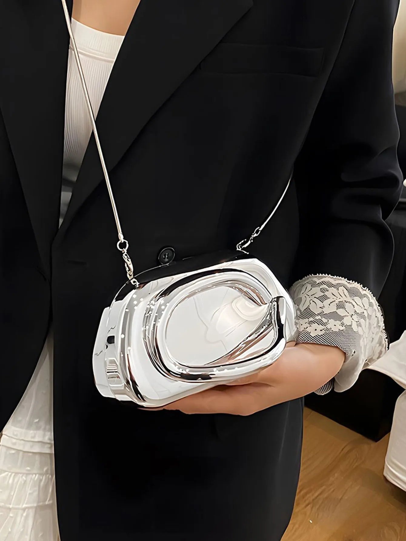 Fashion Elegant Metal Closure Box Shaped Crossbody Bags Women Evening Bags Wedding Mini Ladies Wallet Party Cute Purse ClutchBag