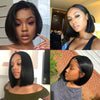 13x4 Bone Straight Lace Frontal Wigs Short Bob Preplucked 4x4 Transparent Lace Front Wig Brazilian 100% Human Hair 12 14 16 Inch