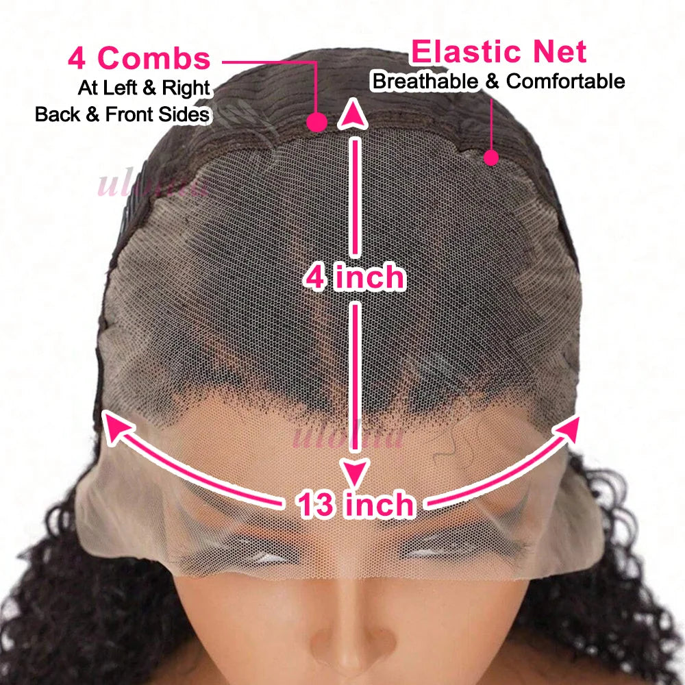 Braided Wigs 100% Human Hair 13X4 Lace Front Wig Braided Wigs With Baby Hair Wigs For Women Kinky Curly Hair Wigs Curly Bob Wig