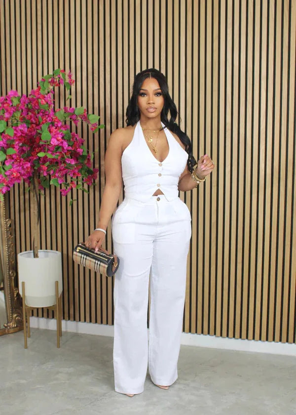 Women Elegant Two Piece Set Dashiki African Tracksuit Spring Summer Long Sleeve Vest Top and Pants Set Party Matching Sets
