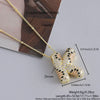 MHS.SUN New Leopard Bubble Letter Necklace Gold Plated Chunky Bubble Zircon 26 Initial Pendant Necklace Women Fashion Jewelry