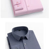 Men's long sleeved elastic shirt, non ironing business dress, professional work attire, stand up collar shirt