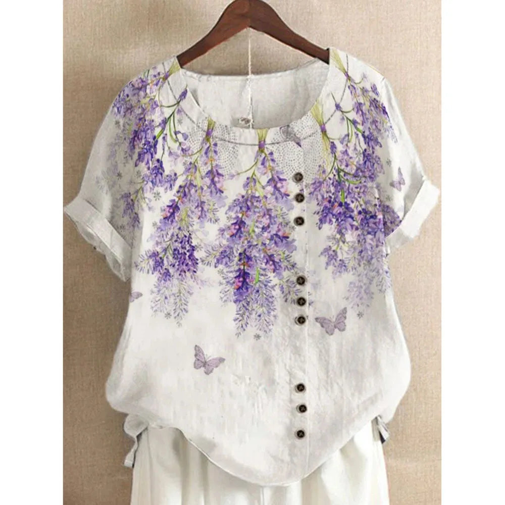 Summer Short Sleeve T-shirts Woman Camisetas Fashion Tops Tee Print Loose Tshirt Ladies Casual Blusas T Shirt Women Clothes
