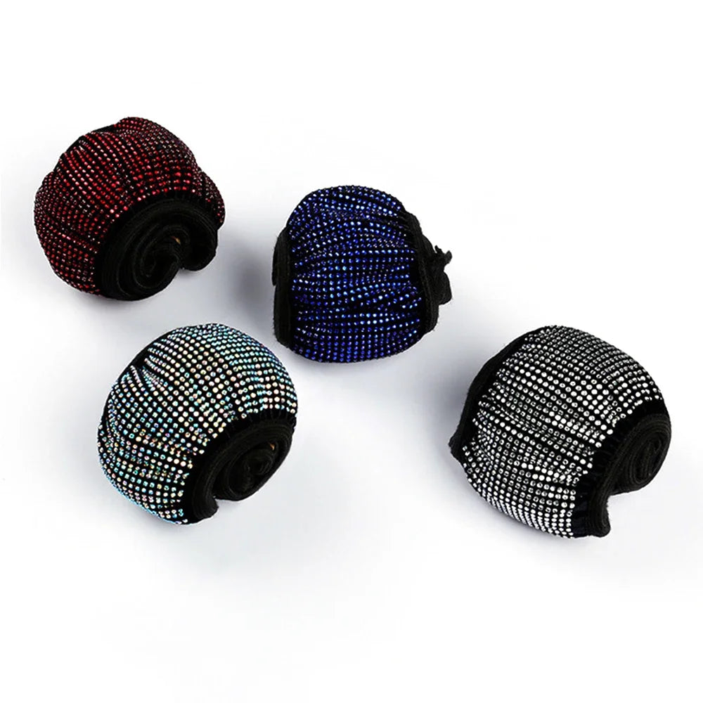 Bling Car Steering Wheel Cover W/ Crystal Diamond Sparkling Car Suv Rhinestones Steering Wheel Protector Vehicle Auto Decoration
