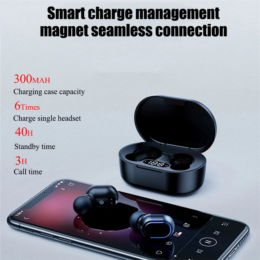 E7S TWS Wireless Headphones Bluetooth Earphones HIFI Lossless Sound Headsets Sport Waterproof Earbuds For All Smartphones
