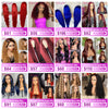 Red and Blonde Color Peruvian 13X4 Lace Front Human Hair Wigs For Women Pre-Plucked 180% Remy Wavy Red Highlight Color Wigs