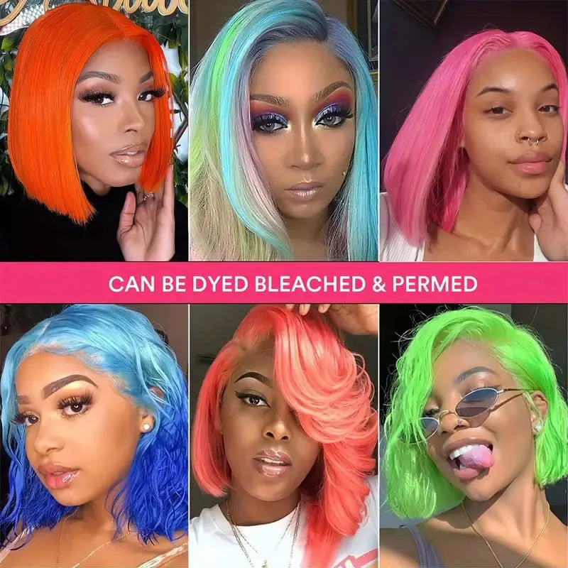 613 Blonde Bob Wig Human Hair 13x4 Transparent Lace Front Wigs Human Hair Pre Plucked with Baby Hair 8-16 Inch Short Bob Wigs