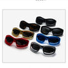 Cool Exaggerated Glasses Future Science And Technology Sense Skiing Big Frame Sunglasses Dazzling Men And Womean