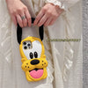 Disney Pluto Pup Plush Ears Phone Case For iPhone 11 12 13 14 15 Pro Max 15Pro 14Pro 13Pro 3D Soft silicone Dog Cover