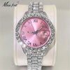 MISSFOX Pink Women Watches Luxury Small Face Elegant Quartz Watch For Ladies Icy Look Party Jewelry Mini Babe So Cute Arm Clock