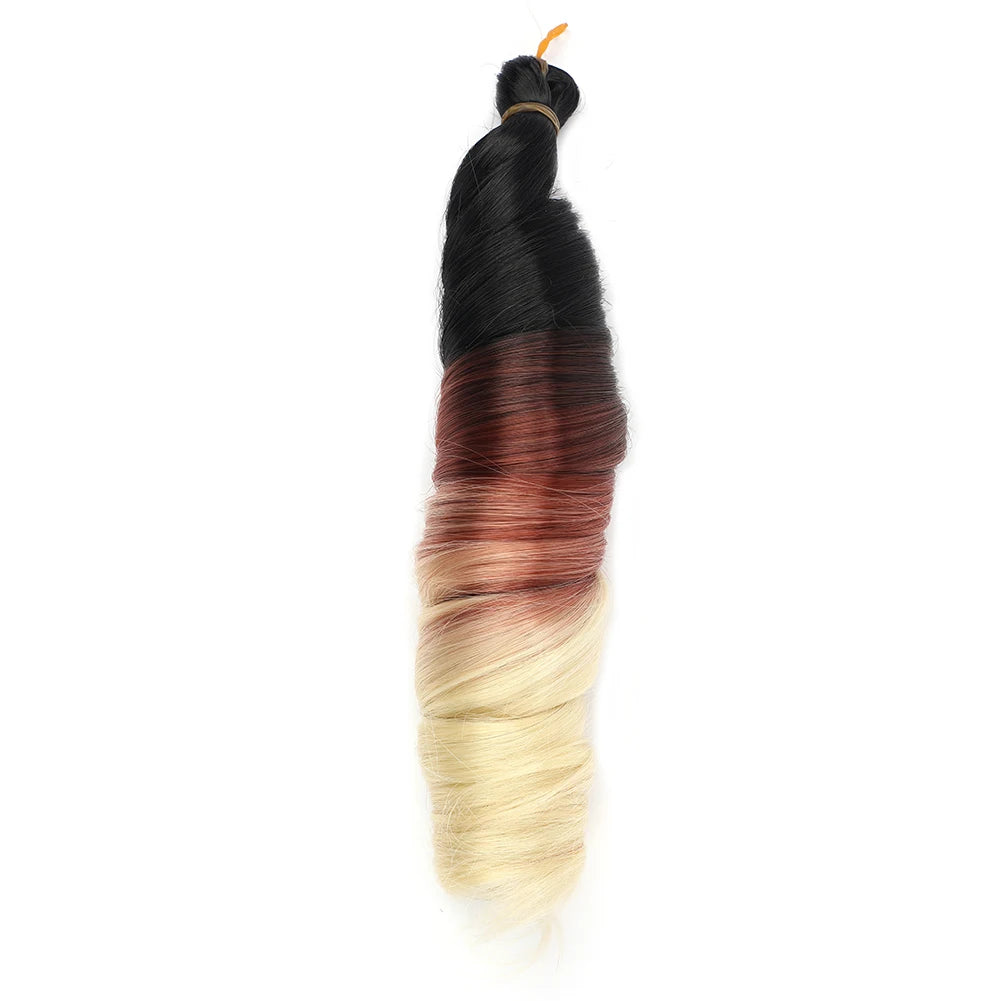French Curls Braiding Hair Extensions Synthetic Hair Loose Wave Spiral Curl Braids High Temperature Ombre Pre Stretched Hair