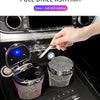 Crystal Diamond Car Ashtray Auto Portable Bling Cigarette Smokeless with LED Light Indicator Car Accessories for Women