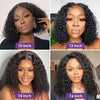 Deep Curly 13x4 Bob Wig Lace Front Human Hair Wig For Women Short Bob Wig 200% Density Transparent Lace Frontal Wig Water Wave