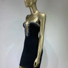 2024 New Black Bandage Dress Women Elastic Crystal Spaghetti Strap Deep V Neck Bodycon Mini Celebrity Evening Club Party Dresses