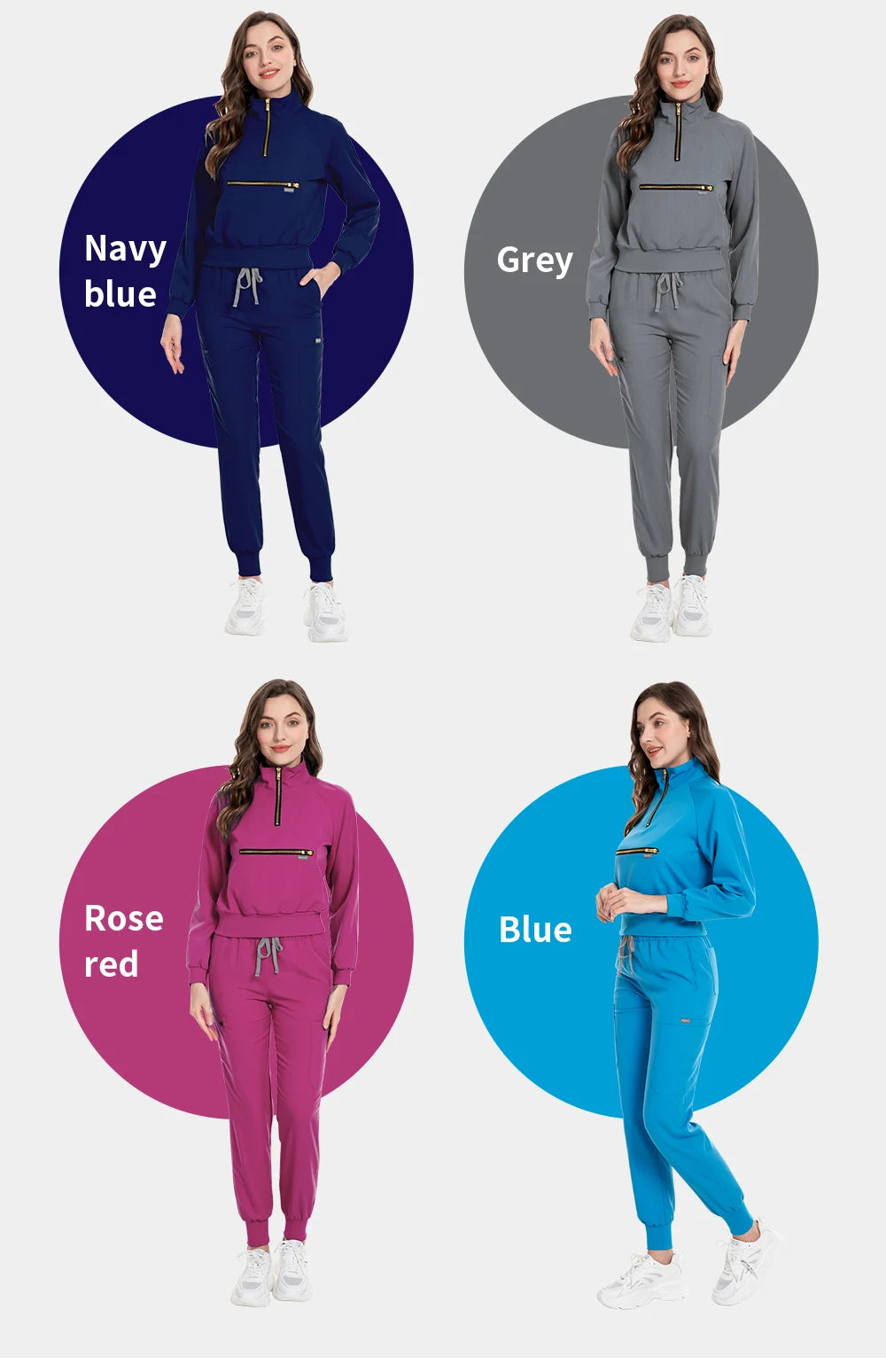 Hospital Medical Uniforms Nurse Suit Women Solid Color Dentistry Operating Room Scrub Set Two-piece Pet Grooming Doctor Workwear