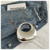 New Gold Silver Fashion Acrylic Moon Women's Handbags Luxury Ladies Clutch Bags Dinner Bag with chain 2024