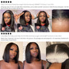 ISEE HAIR Wear And Go Glueless Human Hair Wig Bob HD Lace Straight Short Bob 6x4 Lace Frontal Pre Plucked Human Wigs Ready To Go