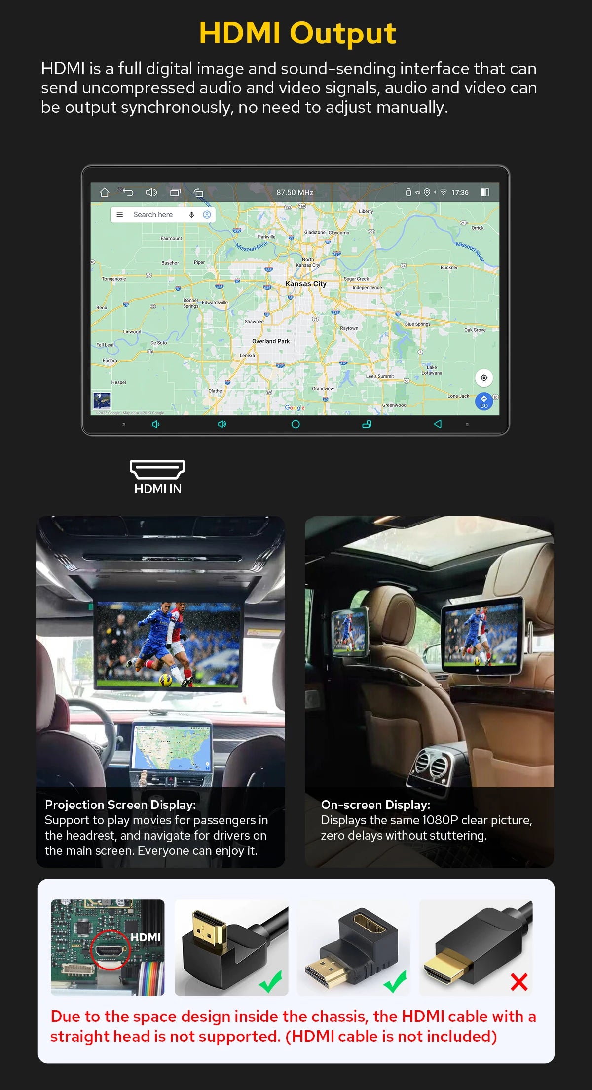 JOYING 10.1" 11.6" 13.3" 15.1"Android Car Radio Stereo Multimedia Player Head Unit Built In Carplay With Manual Rotatable Screen
