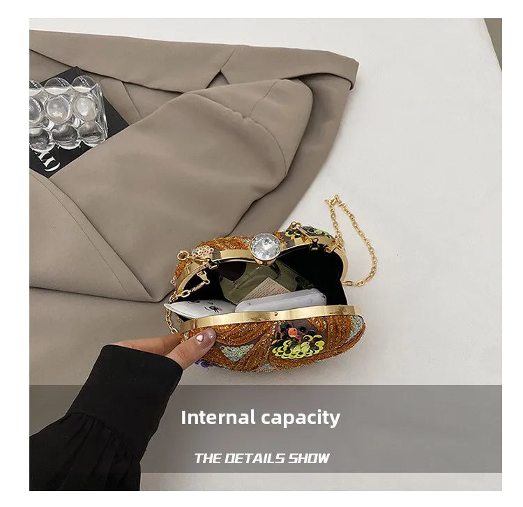 Luxury Gold Clutch Bags for Women 2025 Party Bags Evening Purse Designer Crossbody Bag New in Handbag Ladies hand bag sac femme