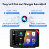 Jansite 7" Car DVR 2.5K Dash cam Wireless Carplay Android Auto Front and Rear Camera Dashboard Driving Recorder Dual Lens Wifi