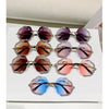 2024 New Metal Frame Flower Designer Women Trendy Fashion Cutting Lens Ladies Street Photography Woman's Shades Sunglasses