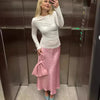 Tossy Summer Printed Fashion Long Skirt For Women High Waist Contrast Patchwork Slim Elegant Party Looks Ladies Y2k Maxi Skirt