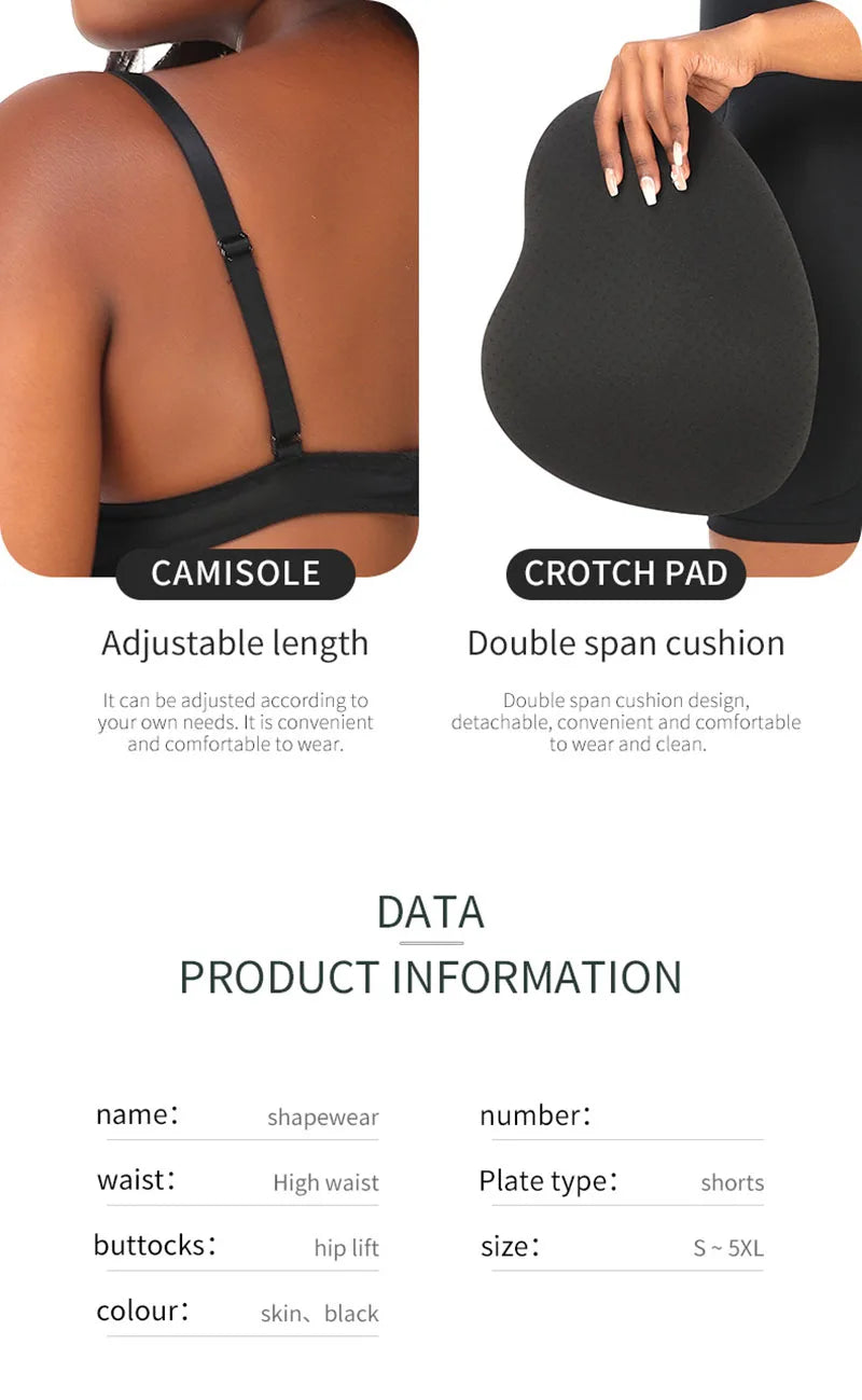 AfruliA Bodysuit Shapewear Padded Hip Enhancer Bra Cushion Butt Lifter Sexy Back Body Shaper Jumpsuits Fajas Colombianas Girdles