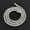 Houtros 3mm Full Moissanite Tennis Necklace 925 Sterling Silver 3 Prong Diamond Neck Chain Wedding Party Luxury Jewelry GRA