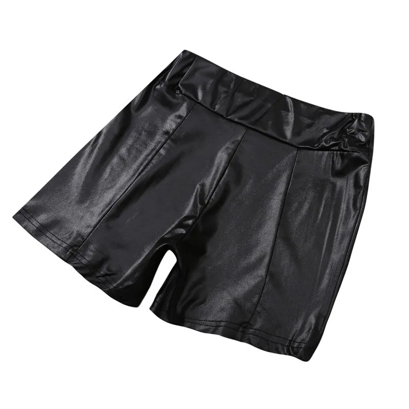 2023 Sexy Womens Shorts Shiny Elastic High Waist Shiny Faux PU Leather Short Pants Slim Hot Dance Clubwear Mini Shorts