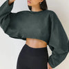 Women Sports Crop Top T-Shirts Gym Clothing Yoga Loose Tops Long Sleeve Sportswear Workout Clothing Fitness Smock Spring Autumn