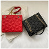 Ladies Fashion Large Capacity Chain Bag Retro Square Tote Bag Diamond Texture Shoulder Crossbody Daily Hundred Underarm Handbag