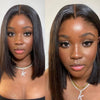 13x4 Lace Front Human Hair Wig Transparent Lace Frontal Wigs For Black Women Short Bob Wig Multiple Remy Straight Natural Wig