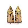 Sexy Stiletto Heel 2025 Print Flowers Pumps European Spring High Heels Party Pumps Ultra High Heeled  For Women Shoes Big Size45